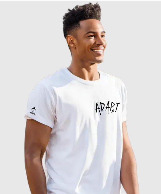 ADAPT Pocket Logo White T-Shirt - Adult Streetwear Collection