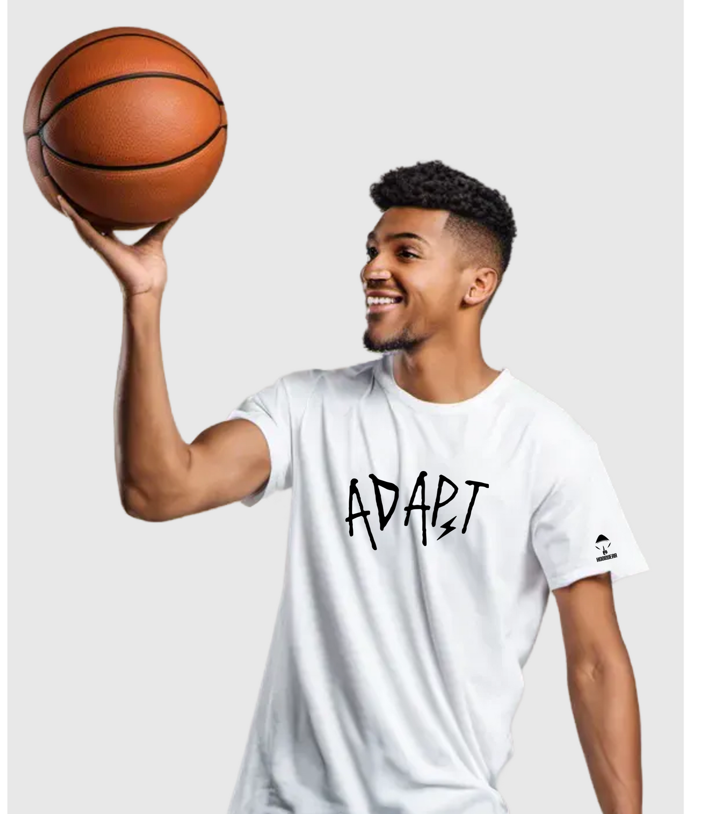 ADAPT Center Logo White T-Shirt - Adult Streetwear Collection