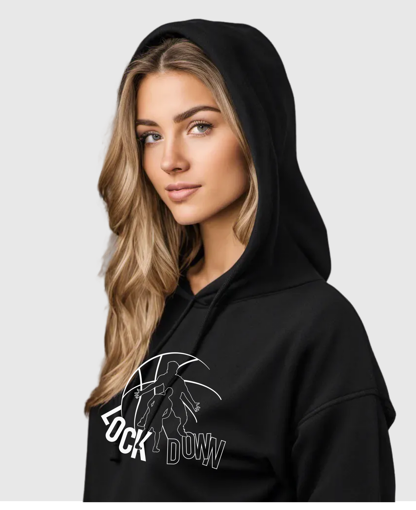 Lock Down Hoodie (Black, Unisex)