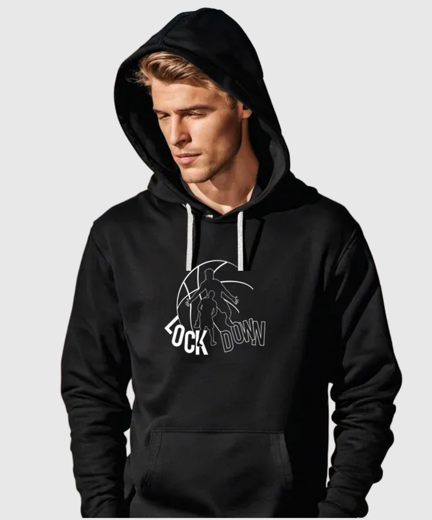 Lock Down Hoodie (Black, Unisex)