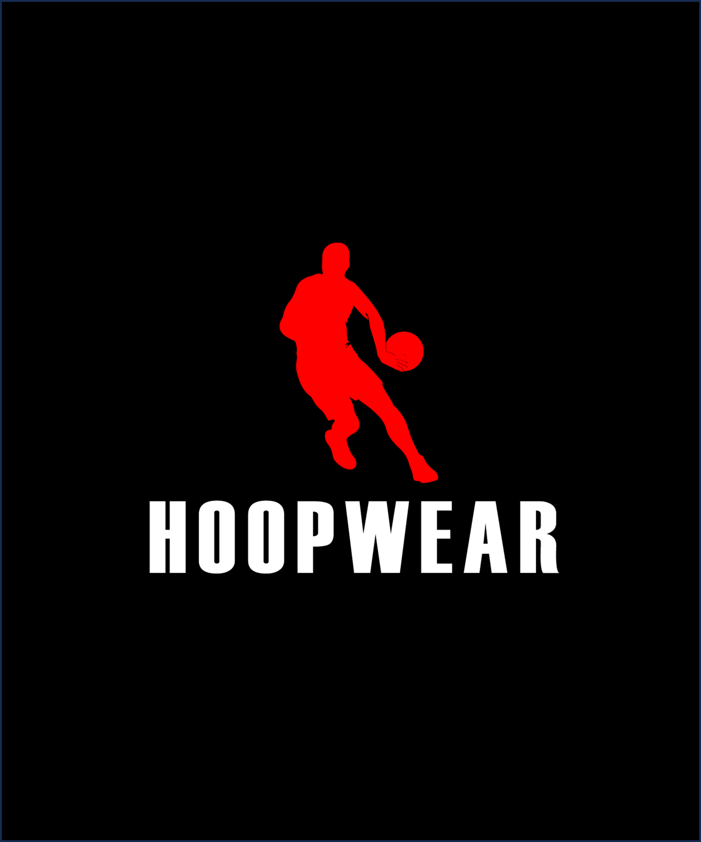 Hoopwear No-Look Logo Hat (Black, Red and White Logo)