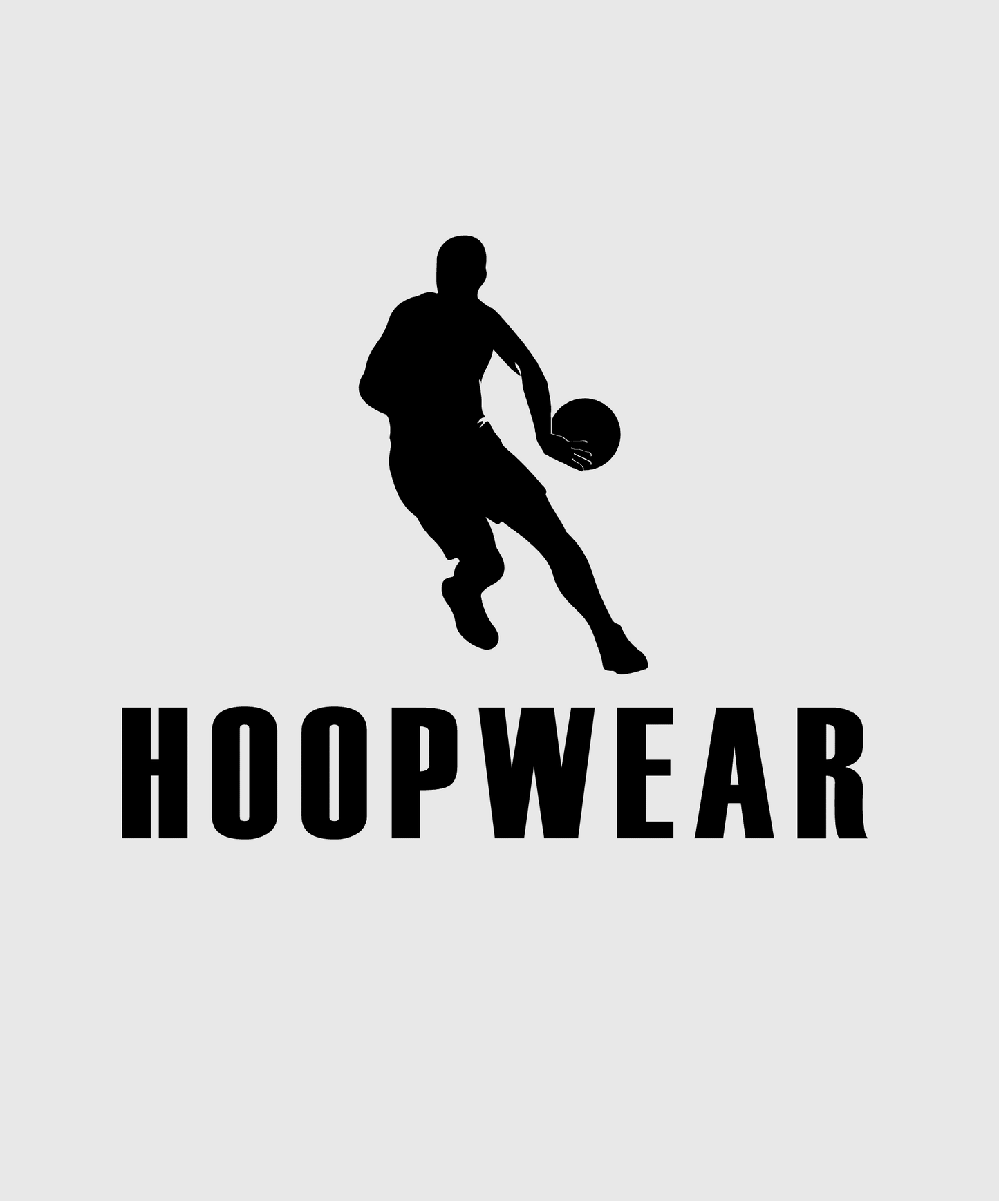 Hoopwear Logo No-Look Logo T-Shirt (White, small graphic)