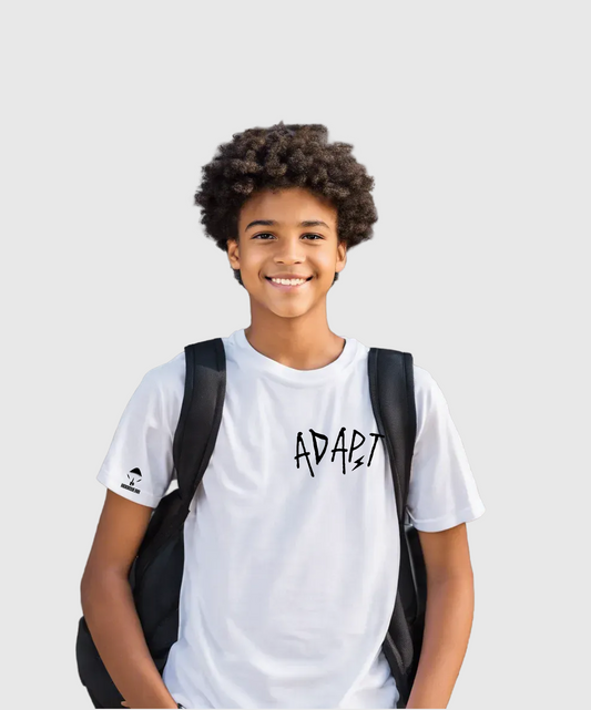 ADAPT Pocket Logo White T-Shirt - Adult Streetwear Collection