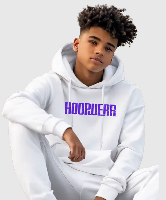 Hoopwear Word Logo Hoodie (White)