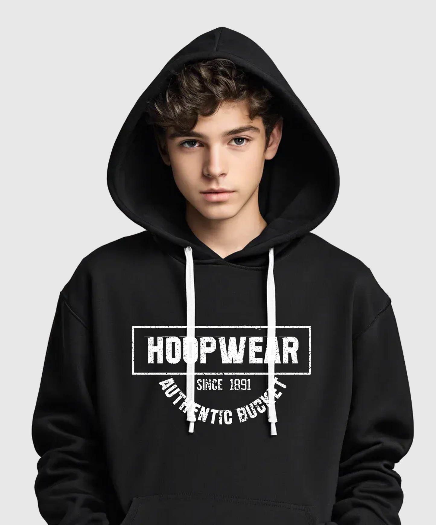 Hoopwear Half Circle Authentic Bucket Hoodie (Black)